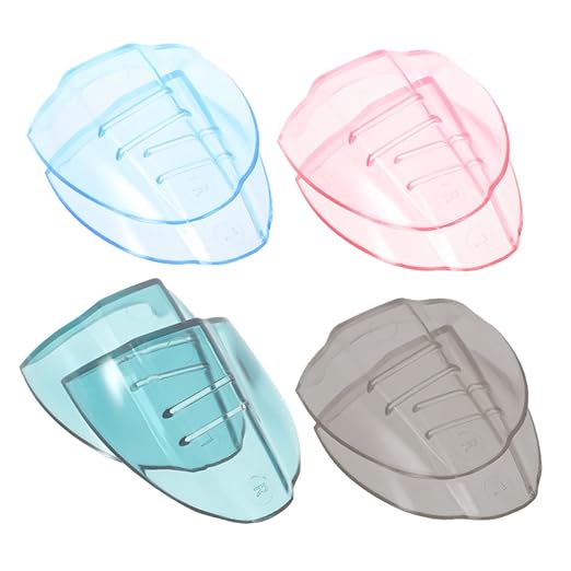 Garneck 4 Pairs of Universal Safety Glasses Side Shields: Multicolored Eyeglasses Safety Guards with Slip-on Design Transparent Lens Protection Shields for Woodworking Construction