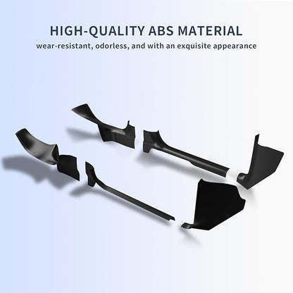 SHINELINERS Door Sill Protector for Tesla Model Y Juniper 2025 2026, 8 Pieces, Front and Rear, Carbon Fiber Pattern, ABS Material