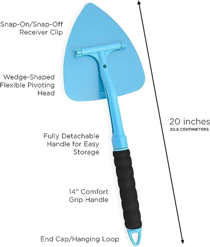 Pro Glass Windshield Cleaner Tool, Kit - Extendable 20" Handle, Pivoting Head, Detailing Autos with 2 Reusable Lint Free Microfibers, Storage Bag for Auto Windshield, Cars, Trucks, RV's
