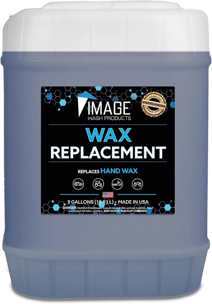 Image Wash Products Wax Replacement (Foamable) - Protectant for Any Size Vehicle. Foam On/Rinse Off (5 Gallon)