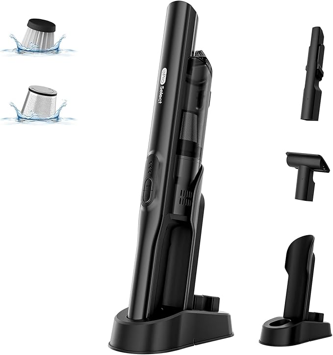Apical Life Cordless Handheld Vacuum Cleaner, 13000Pa Strong Suction, Mini Vacuum with Charging Dock, 40 Mins Runtime, LED Light, HEPA Filter, One-Click Empty for Car Detailing and Home