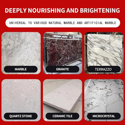 Marble Care Polishing,Mirror Brightening Treatment,Crystal Plating Maintenance,Marble Crystallization Slurry-1 Gallon (1Pce)