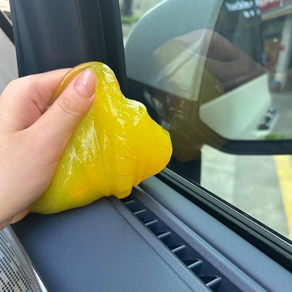 CR CHRWLIN 3-Pack Car Cleaning Gels Car Interior Cleaner Putty Slime Auto Detailing Tools Universal Dust Removal Cleaning Kit for Car Accessories Vents 3C Office Scented Lemon Stocking Stuffers Gifts