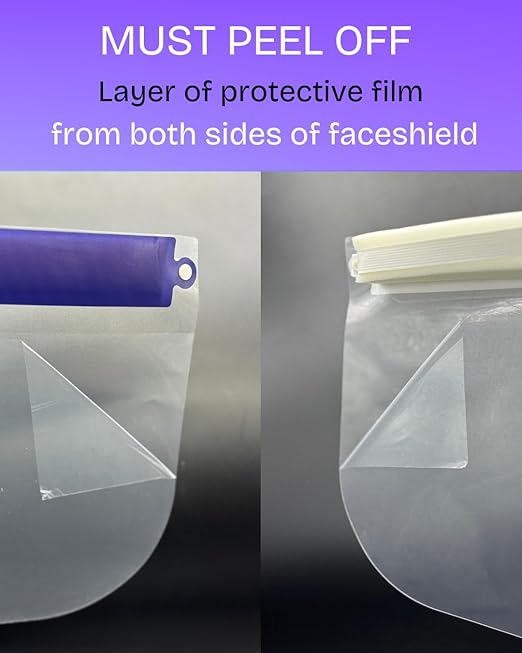 Mystic Romance 30 Pack Face Shields – Reusable Anti-Fog Full Face Protection – Clear Safety Gear for Work, Salons & Travel
