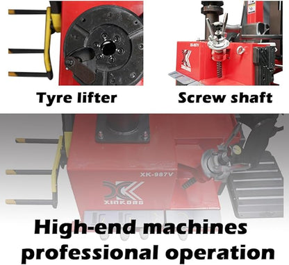 XK-987V Heavy Duty Tire Changer Machine with Bead Blaster for Truck, SUV and Van Rims 12-30 inches | 18-Month Parts Replacement
