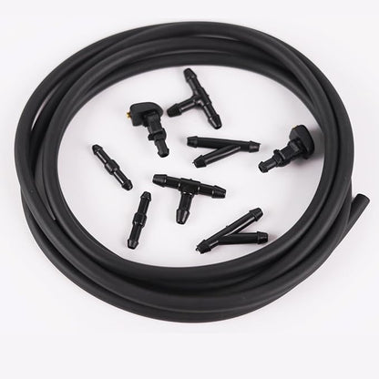 Windshield Washer Nozzles Kit Compatible with Ford F150 2004-2013 Front Windshield Spray Nozzles Wiper Spray Washer Jet and Hose repair kit with Connector Replaces # 3W7Z17603AA