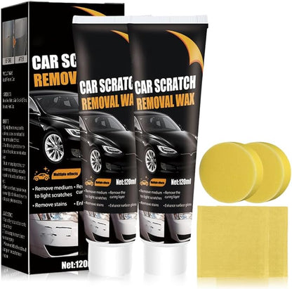 Scratch Remover for Vehicles, 2026 Upgraded Car Scratch Remover Polishing Wax, Car Scratch Repair Paste with Wipe and Sponge for Deep Scratches (2)