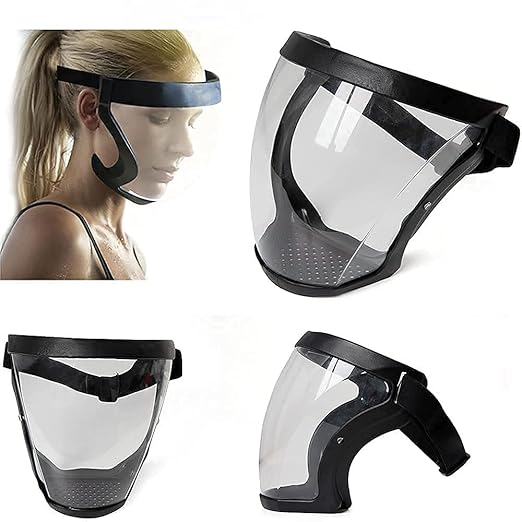 Banxian Super Protective Face Shield,Anti Fog Mask,Adult Clear Face Shield,Plastic Face Mask（Grey）