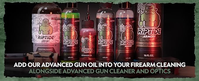 Riptide Armory Advanced Gun Cleaner & Gun Oil Kit - Cleans, Lubes, Protects Targeted Long-Lasting Formula - Nano Coat Technology - Veteran Founded & Formulated by Former US Navy Seal