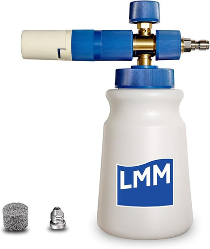 Foam Cannon LMM T2.0 for Pressure Washer with 1/4 Inch Quick Connector Snow Foam Lance for Car Washing with Adjustable Thick Foam