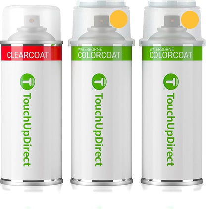 TouchUpDirect RH Yellow Splash Metallic Tricoat Compatible with Ford Exact Match Touch Up Paint Aerosol - Essential Kit