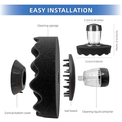 Tire Shine Applicator with 2 Detachable Foam Applicator Pads for Car Cleaning and Fine Polishing Reusable Tire Dressing Applicator for Car Truck SUV Motorcycle