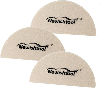 NEWISHTOOL 3 PCS Wool Felt Squeegee Window Tint Tools, Scratch Free Soft Woolen Squeegee for Vinyl Wrap, Glass Tint Film, Car Wrapping, PPF Installation