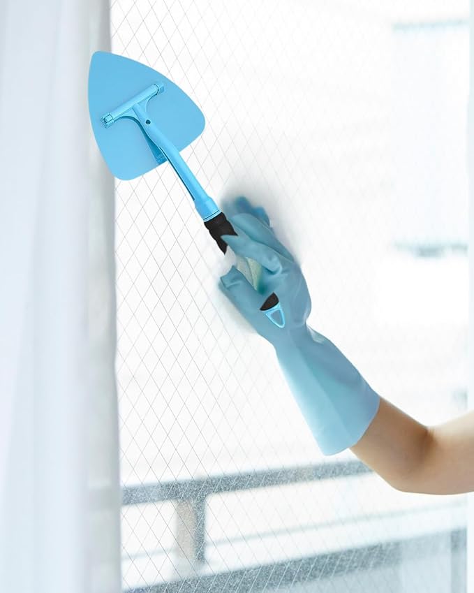 Pro Glass Windshield Cleaner Tool, Kit - Extendable 20" Handle, Pivoting Head, Detailing Autos with 2 Reusable Lint Free Microfibers, Storage Bag for Auto Windshield, Cars, Trucks, RV's
