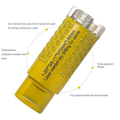 OSTEK 1-3/8'' Diamond Electroplated Dot Protection Diamond Core Drill Bits for Stone Granite