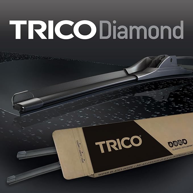 TRICO Diamond 19" + 19" Premium Automotive Replacement Windshield Wiper Blades (Set of 2), Passenger and Driver Side All-Weather Beam Wiper Blades for Select Vehicle Models