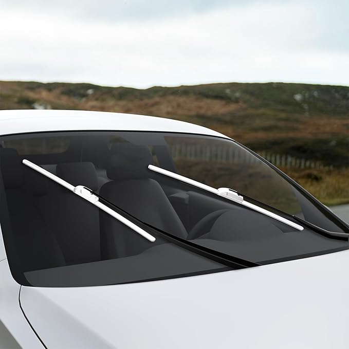 OEM QUALITY 15" + 15" PARRATI Premium All-Season White Windshield Wiper Blades (Set of 2)