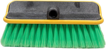 Mytee Products 2 Pack 10" Bi-Level Car Wash Brush and 4' to 8' Extendable Handle w/Soft Bristles Suitable for Auto RV Truck Boat Camper Exterior Washing Cleaning, Green