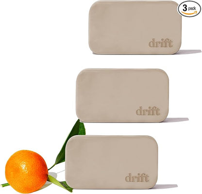 Drift Car Air Freshener - The Original Stone Air Freshener - Car Odor Eliminator - Long Lasting Scent - Metal Clip - Essential Oils - Clean Ingredients - Grove Scent 3 Pack Refill - NO CLIP INCLUDED