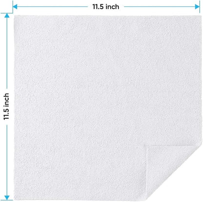 HOMEXCEL Microfiber Cleaning Cloths 20 Pack, Highly Absorbent, Lint & Scratch-Free Cleaning Rags for House Kitchen, White Microfiber Towels for Car 11.5 x 11.5 inch