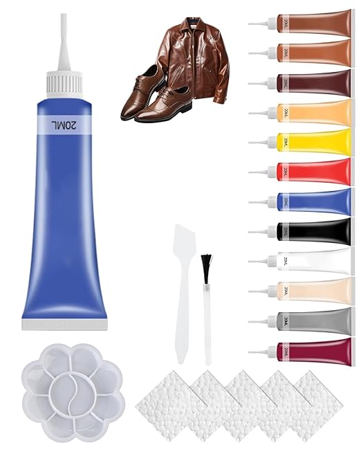 2026 New Advanced Leather Repair Gel, Vinyl Repair Kit for Car Seat, Professional Leather Repair Gel for Furniture, Multifunctional Couch and Jacket Repairs Kit (Blue)