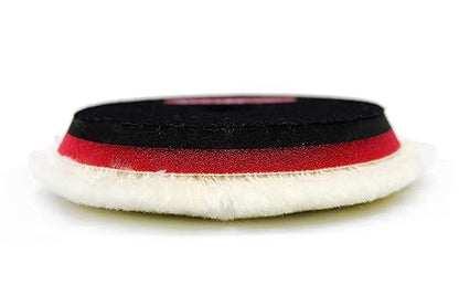 Maxshine 100% Sheepskin Wool EVA Wool Polishing Pad, 5" Buffing Pads with Hook and Loop Back for Polishing