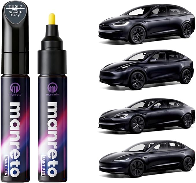 Touch Up Paint for Tesla Model Y/3/X/S Stealth Grey(PN01)—OEM Color-Matched, Quick & Easy Car Scratch Remover Pen, Long lasting & Waterproof Car Paint Touch Up, Like-New Finish