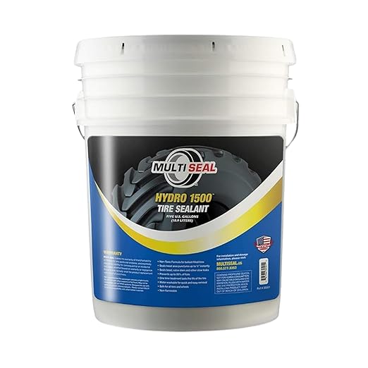 MULTI SEAL HYDRO 1500 Liquid Ballast-Filled Tire Sealant - Maximum Protection Formula - Prevents Flats - Seals Punctures - Tubeless Tire Sealant - 5-Gallon Pail