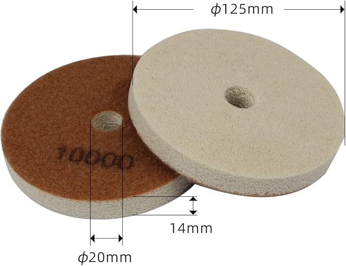 4" Diamond Sponge Fiber Polishing Pad 300-10000 Grit - Polishing Tile Stone Marble Concrete Ceramics Glass 7set