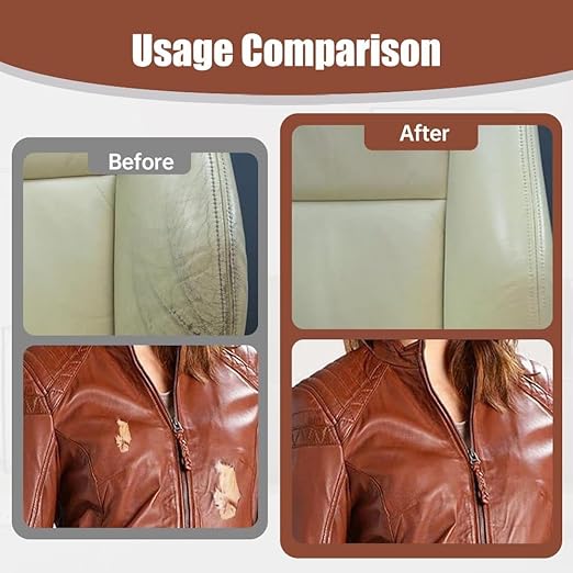2026 Upgraded Advanced Leather Repair Gel, Multifunctional Leather Repair Kit for Car Seat, Vinyl Repair Kits for Couch Jacket Furniture (Yellow)