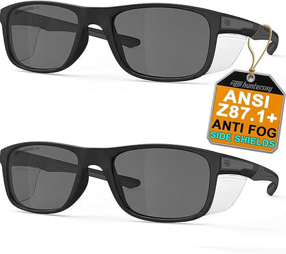 HTS HUNTERSKY TR90NZZ Safety Glasses with Side Shield Small Size Women Men ANSI Z87 Anti Fog Scratch Resistant Lab Pickleball