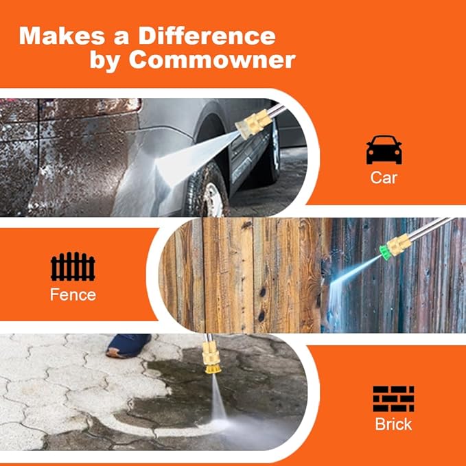 Pressure Washer 5000PSI Power Washers Powered with 33ft Hose, 4 Nozzle and Foam Cannon, Powerwashers Cleaner Machine for Home, Cars, Orange