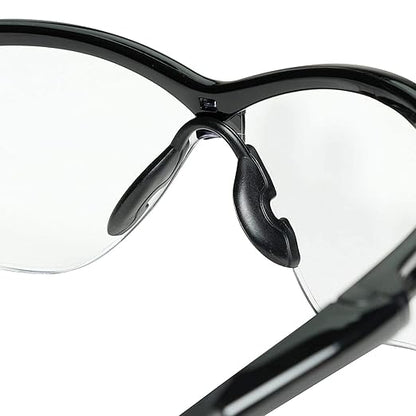 Jackson Safety SG Safety Glasses - Eye Protection for Men & Women - Anti-Scratch Lens with Black Frame - ANSI Z87.1 - Pack of 3 (Multiple Styles)