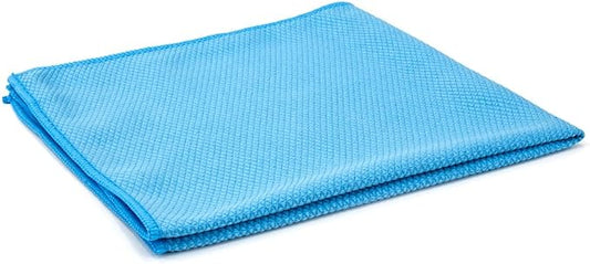 [Diamond Glass] Microfiber Window and Chrome Microfiber Towel (16"x16") Blue - 10 Pack | Streak-Free, Lint-Free Glass Cleaning