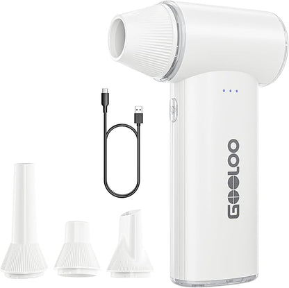 GOOLOO F3 Electric Air Duster- 150000RPM 52m/s Super Power Car Duster, Variable Speed Air Duster Rechargeable with Fast Charging, Mini Dust Blower for Computer, Keyboard, House, Outdoor and Car