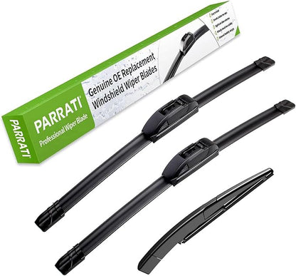 PARRATI® Premium Windshield Wipers with Rear Wiper Blades Arm Replacement for 2014-2007 Ford Edge,All-Season Automotive Wipers,Easy to Install 26"+20"+14"(Set of 4)