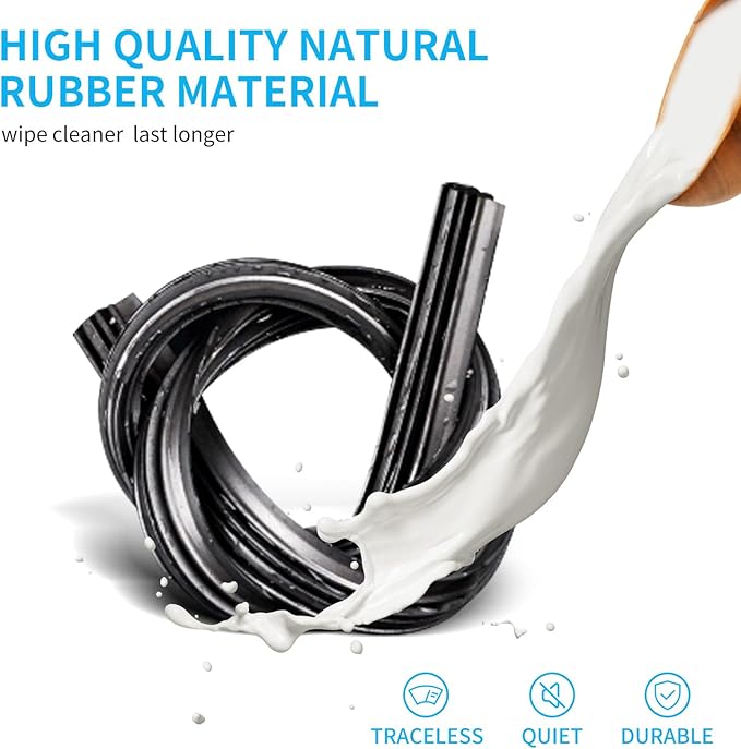 24 Inch Wiper Blade Refill, 4 PCs Windshield Wiper Refill Replacement for NWB Hybird Windshield Wiper Baldes Rubber Strip, Easy to Install 4PCS