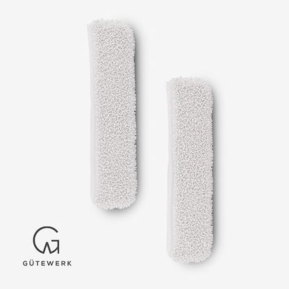 GÜTEWERK 2× Microfibre Cloths – Accessory for 11" Squeegee – Lint-Free, Streak-Free Cleaning for Car, Home, Kitchen, Windows & Glass – Cloths Only, Squeegee NOT Included