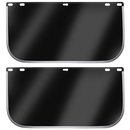 Plus tard Face Shield Replacement Lens 15.5''x8'' Face Shield Mask Compatible with Hobart 770580 Protective Face Shield Lens Transparent Shaded Visors Safety Shield Substitute(2 PCS)