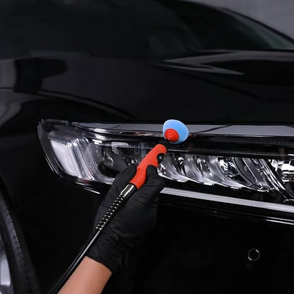 SPTA Mini Buffing Polishing Pads, 15Pcs Car Detail Mini Polisher Foam Pads, Detail Polishing Pads Used on Drill and Rotary Tools, for Small Area Detailing Polishing Waxing, Sealing Glaze