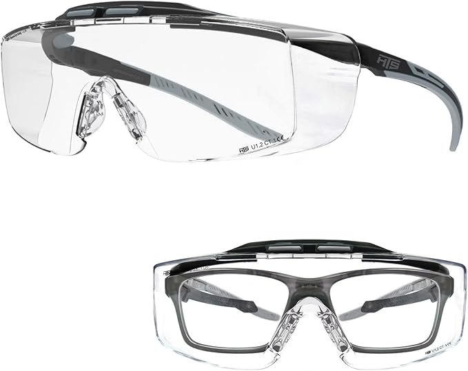 HTS HUNTERSKY HUNTERSKY ANSI Z87 Anti Fog Lab Safety Glasses Fit Over Eyeglasses Up to 1.88 inch 100% UV Protective Goggles