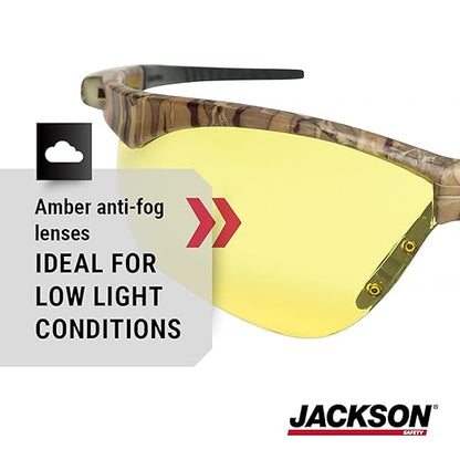 Jackson Safety SG Safety Glasses – Eye Protection for Men and Women – ANSI Z87.1 (Pack of 12)
