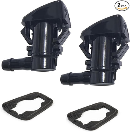 Front Windshield Washer Nozzle Kit fit for 2011-2023 Dodge Durango, 11-23 Jeep Grand Cherokee, 11-14 Dodge Grand Caravan Replaces 68269108AA, 5182367AA, 58148 Wiper Fluid Washer Nozzle Spray Jet