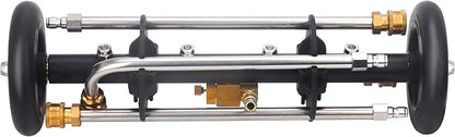 DUSICHIN Undercarriage Cleaner Water Broom Pressure Washer Attachment, 16 Inches Undercarriage Washer, Pressure Washer Underbody Car Cleaner 4 Extension Wands 4 nozzles Garden Hose Adapter DUS3202
