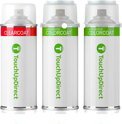 TouchUpDirect K1X Crystal White Pearl Tricoat for Subaru Exact Match Touch Up Paint Aerosol - Essential Package