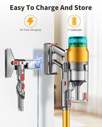 MBYULO Cordless Vacuum Cleaner for Home 680W 60Kpa Upgraded Powerful Stick Vacuum Up to 75Mins, Anti-Tangle & Wall Mount Charging, 8 in 1 Lightweight Vacuum Cleaners for Home/Pet Hair/Carpets/Floors