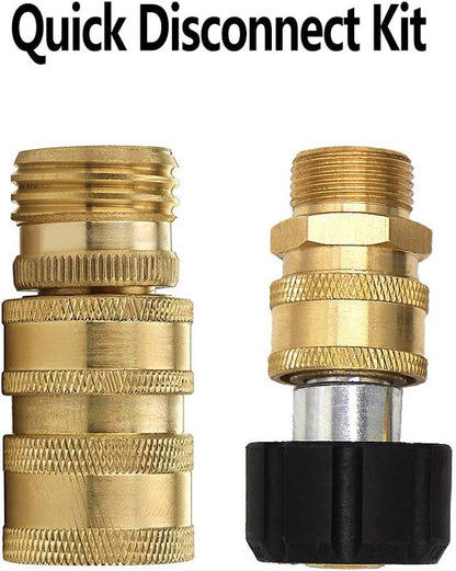 Twinkle Star Pressure Washer Adapter Set, Quick Disconnect Kit, M22 14 mm Quick Connect Swivel to 3/8'' Quick Connect Fittings, 3/4" to Quick Release