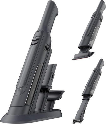 PROMOMO Handheld Vacuum Cordless, Lightweight 1.4lb with Powerful Suction, Charging Dock, Single Touch Empty and Detachable Dust Cup, Portable Mini Car Vac for Home Pet Car