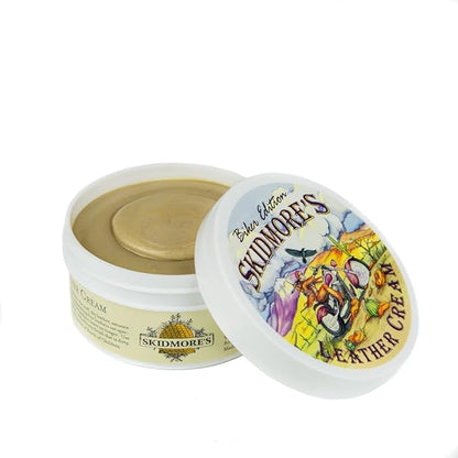 Skidmore's Biker Edition Leather Cream | All Natural Non Toxic Formula is a Cleaner and Conditioner, Protects your Motorcycle Leather | Made in USA