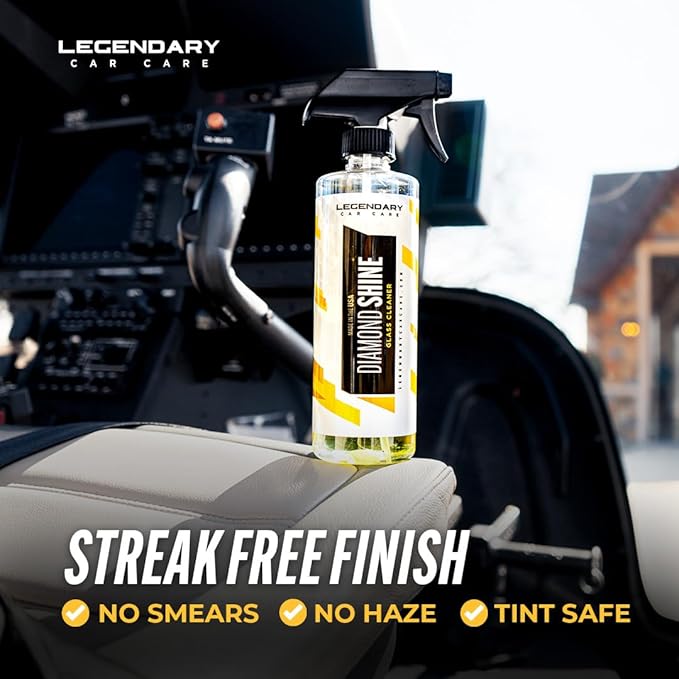 Legendary Glass Cleaner 16oz (2 Pack) - Auto Window Cleaner Spray for Car Windows & Windshield - No Streaks, Ammonia-Free, Tint Safe - Interior/Exterior Use